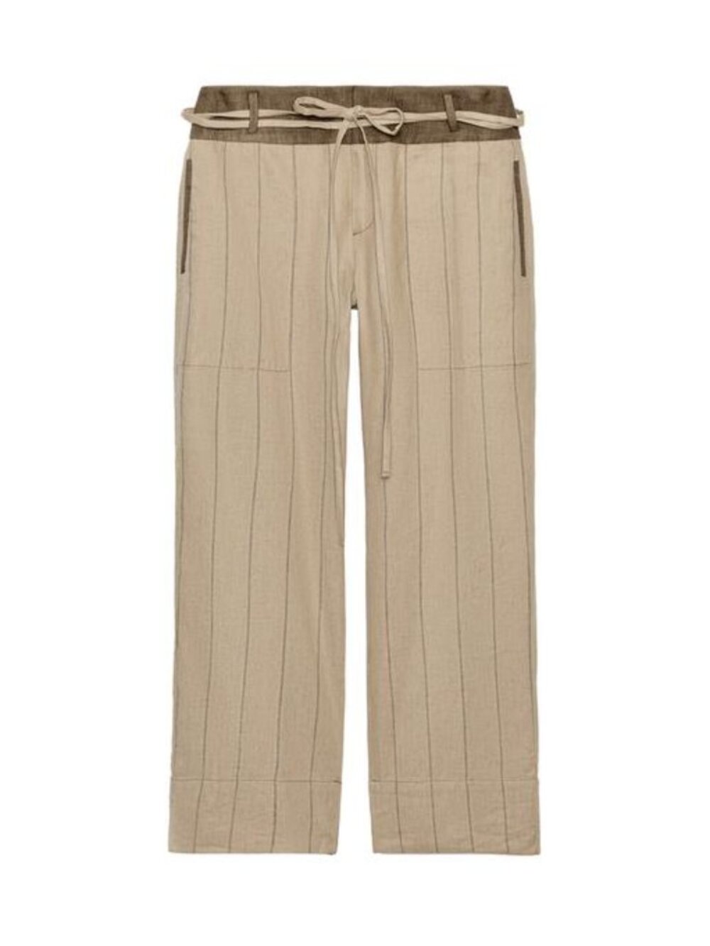 ZARA ZW COLLECTION COMBINATION LINEN PANTS